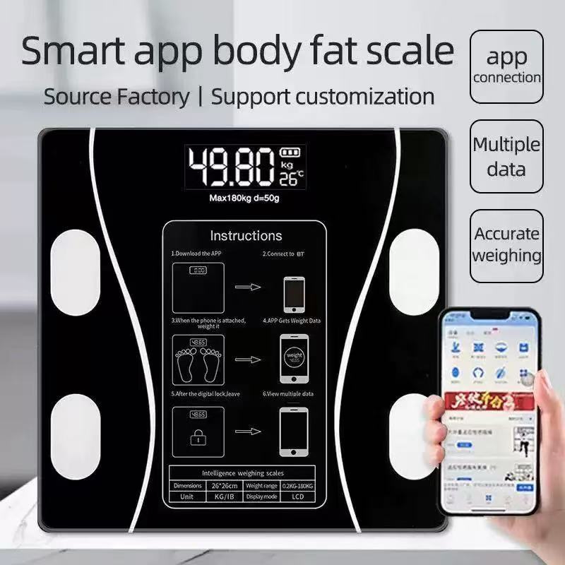 Body Fat Scale Smart - Bilancia Digitale Intelligente Wireless per la