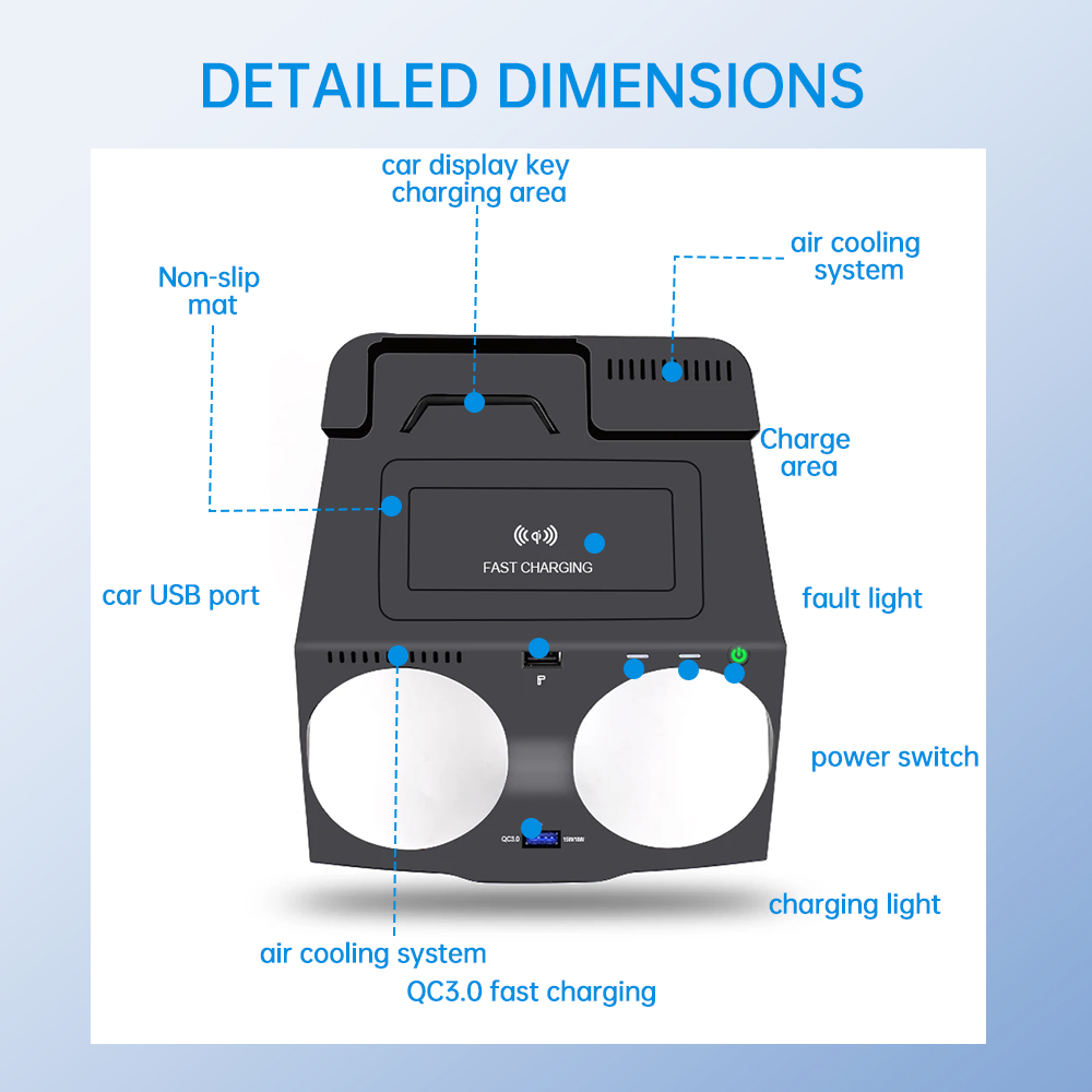 Per BMW Serie 5 6 G30 G38 G32  - Wireless Phone Charger Pad recensione e prezzo
